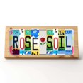 ROSE🌹SOIL Gardening Themed Custom Pine Plaque Sign and License Plate