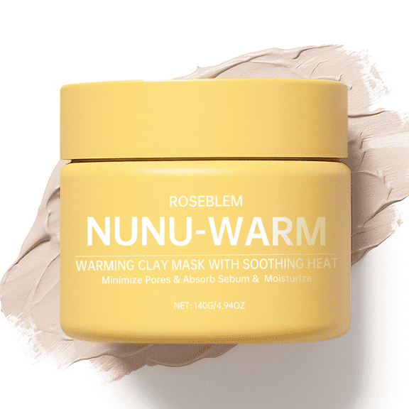 ROSEBLEM   NUNU-WARMING Clay Mask with Soothing Heat Minimize Pores&absorb sebum&moisturize NET4.94oz