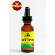 ROSEHIP SEED OIL UNREFINED ORGANIC VIRGIN COLD PRESSED PURE GLASS DROPPER 1 OZ