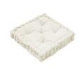 thumbnail image 1 of ROSEKIND 19"x19"x5" Thick Square Meditation Floor Pillow, Corduroy Tufted Floor Cushion for Adults, Large High-Resilience Sponge Seating for Yoga, Tatami, Living Room & Fireplace, Grey, 1 of 7