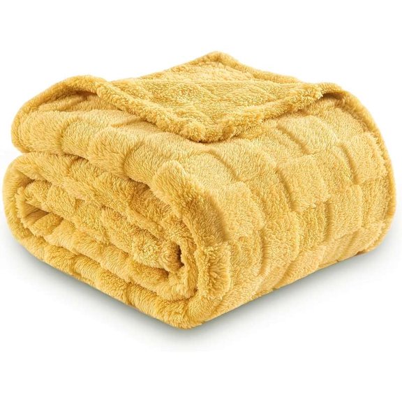 ROSEKIND Checkered Sherpa Throw Blanket, Aesthetic Embossed Checkerboard Fleece Blanket, Reversible Luxury Textured Fuzzy Plush Throw for Couch Bed Sofa, Multiple Sizes & Colors