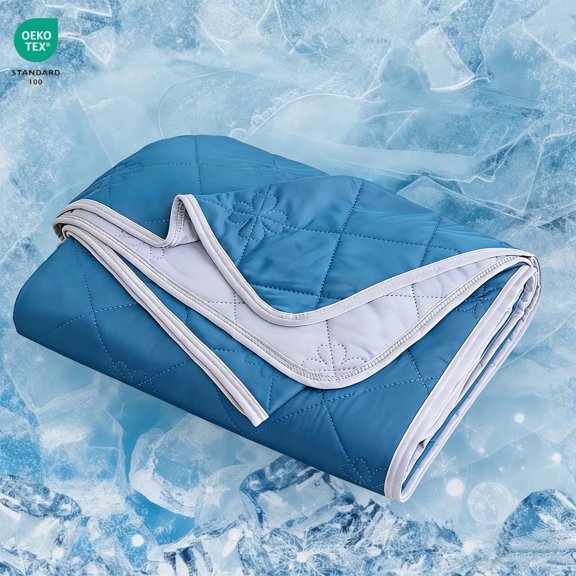 ROSEKIND Cooling Comforter for Hot Sleepers, OEKO-TEX Certified Lightweight Blanket, Soft & Breathable Cooling Quilt, 80x90in, Iced Lavender