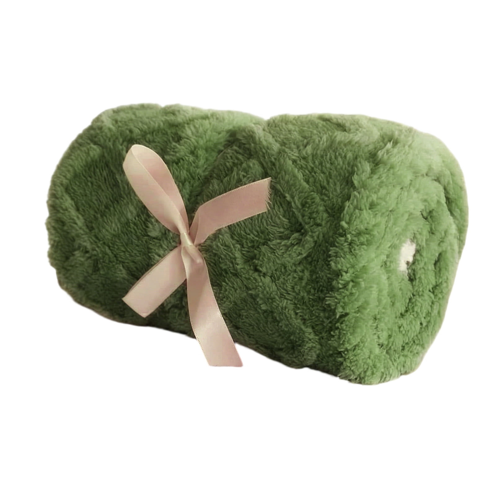 ROSEKIND Luxury Diamond Jacquard Sherpa Throw Blanket, Ultra Soft Reversible Fleece Bed Blanket for Couch & Sofa, Warm & Decorative, 40"x60", Sage Green