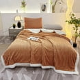 thumbnail image 1 of ROSEKIND Ultra Large Striped Flannel Sherpa Reversible Weighted Throw Blanket-90X90inch, 1 of 4
