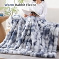 thumbnail image 1 of ROSEKIND Ultra Soft Cozy Faux Fur Throw Blanket, Fuzzy Plush Thick Bubble Blanket, 1 of 6