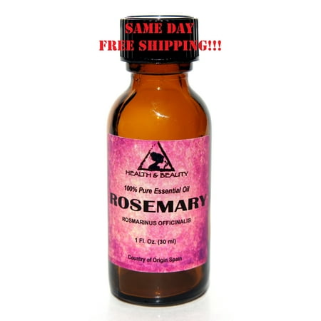 ROSEMARY ESSENTIAL OIL AROMATHERAPY NATURAL 100% PURE GLASS BOTTLE 1.0 OZ, 30 ml