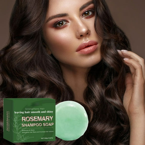 ROSEMARY Shampoo Soap – For Dry, Oily & Itchy Scalp – Improve-Dandruff, Deep Cleansing with Jojoba & Aloe – Sulfate-Free, Volumizing & Gentle for All Hair Types 1PC