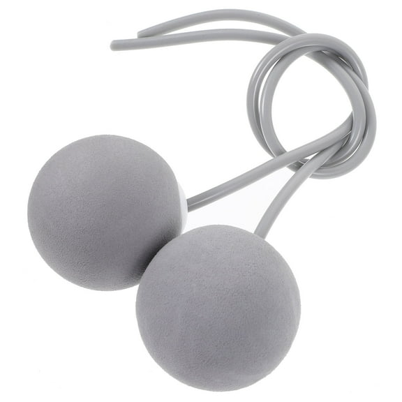 ROSENICE 1 Pair EVA Grey Round Skipping Rope Weight Ball for Fitness Training Exercise Jump Rope 12.58X1.97X1.97in