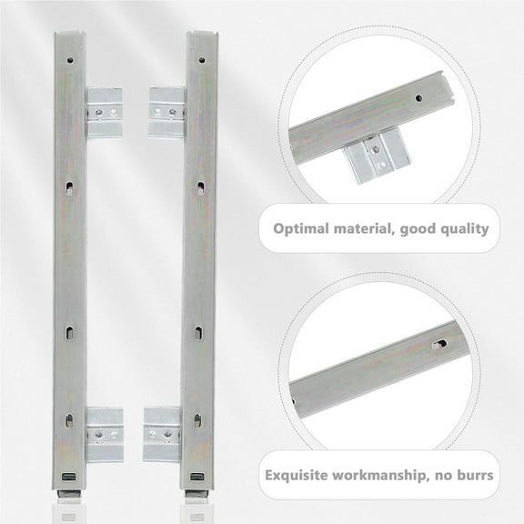 ROSENICE 1 Pair Rectangular Steel Ball Bearings Keyboard Stand Tray for Desk Gadgets 22.8X2X0.5In