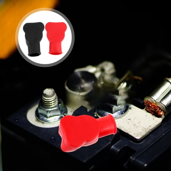 ROSENICE 1 Pair Vehicle Maintenance Battery Terminal Boots Insulation Lug Caps