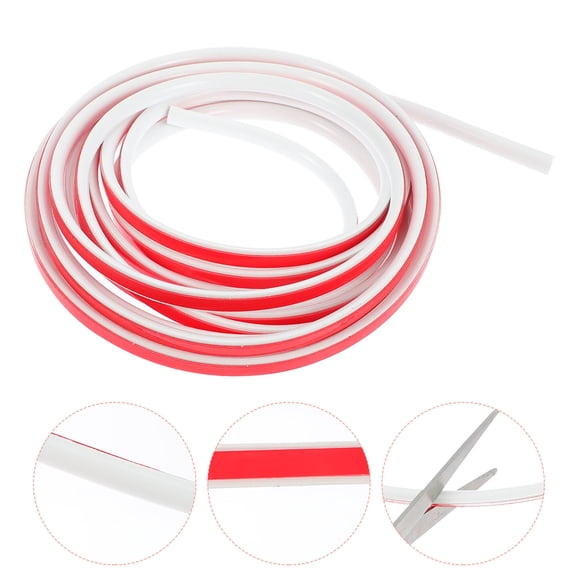 ROSENICE 1 Roll Red PVC Tile Seam Strip For Ceiling Trim Wear-Resistant Sealing Edges 500In X 0.39In