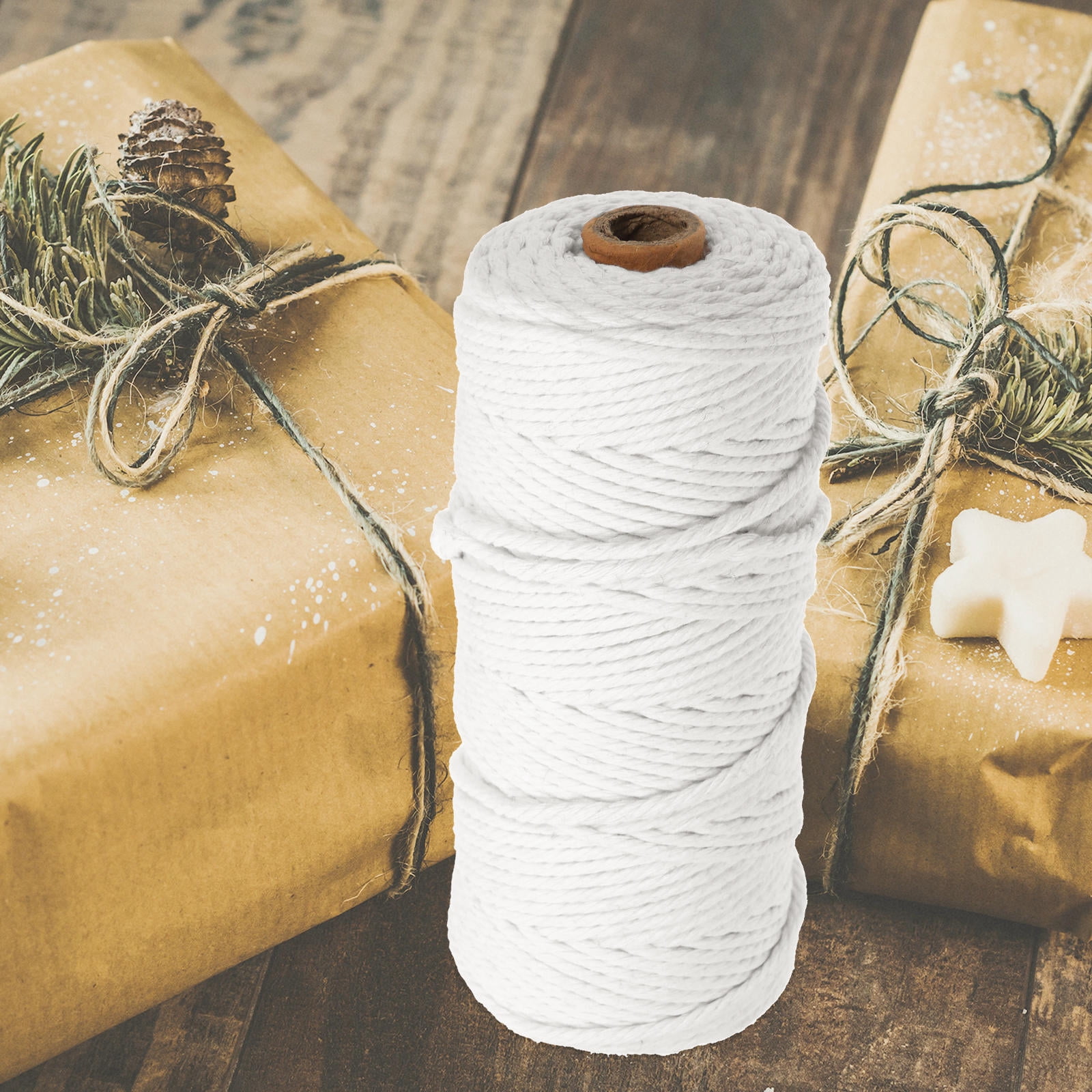 ROSENICE 1 Roll of Cotton Rope White for Book Binding and present ...