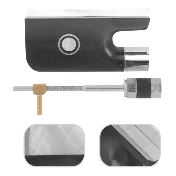 ROSENICE 1 Set Cello Violin Bow Frog Parts for Sound Enhancement and Performance Black Rectangular Metal Professional