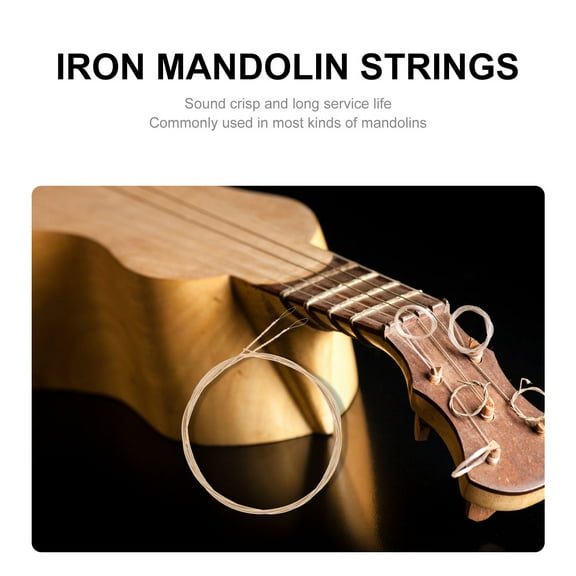 ROSENICE 1 Set Iron Mandolin Strings Mandolin Stanless Steel Strings Replacement Instrument Strings