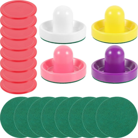 ROSENICE 1 Set Tabletop Hockey Pusher for Players in Red and Purple Smooth Design