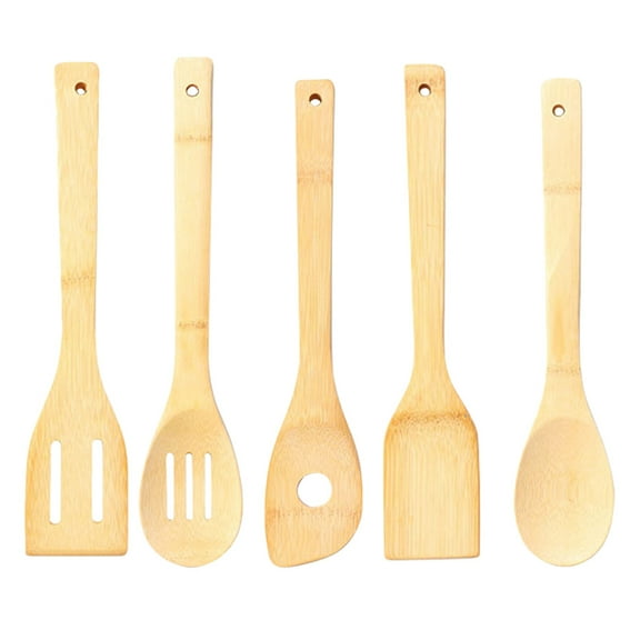 ROSENICE 1 Set Wooden Materials Bamboo Cooking Utensils Heavy Duty Round Spatula for Home Use