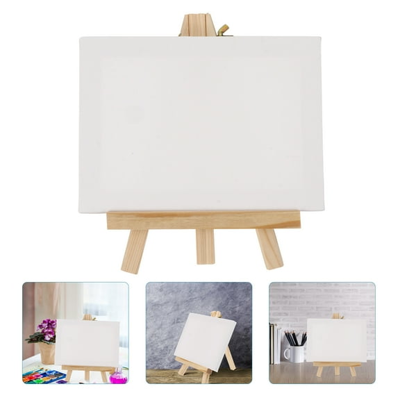 ROSENICE 1 Set Wooden Wedding Table Stand Mini Easel Canvas Students