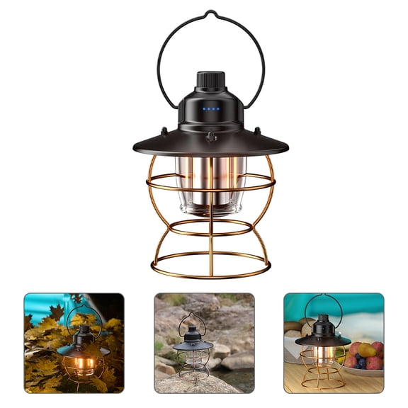 ROSENICE 1 Set of Handheld Camping Lamp Adjustable Brightness Portable Camping Light with Aluminum Alloy Material