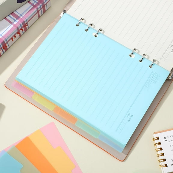 ROSENICE 10 Pcs Clear Binder Dividers PP Material for Notebook Tabs Dividers and Recipe Categorization Professionals