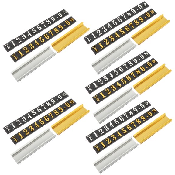 ROSENICE  10 Pcs Price Display Tag Aluminum Alloy High-end Tags Retail