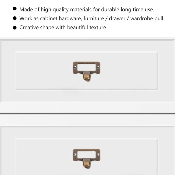 ROSENICE 10 Pcs Tag Box Handle Antique Plating Handle Vintage Drawer Pulls Pulls Cabinet Handles Zinc Alloy 4.80X3.80X1.50CM