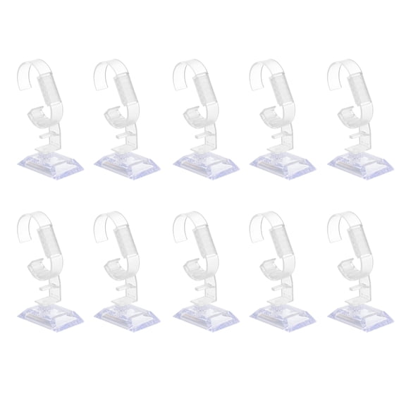 ROSENICE 10 Pcs Velvet Chains Holder Monitors Bracelet Display Stand Plastic Watch Racks Watch Display Stand Jewelry