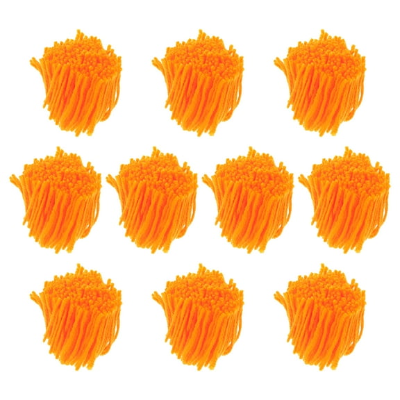 ROSENICE  10 Rolls Orange Latch Hook Thread Yarn Wool Pre Cut Carpet Embroidery