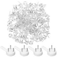 thumbnail image 1 of ROSENICE Plastic Non Trace Wall Picture Hooks Frame Hooks White 100 Pcs, 1 of 8