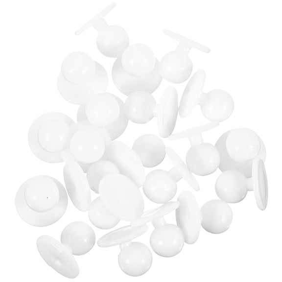 ROSENICE 100Pcs Fabric Covered Buttons for Sewing and Chef Uniforms in White
