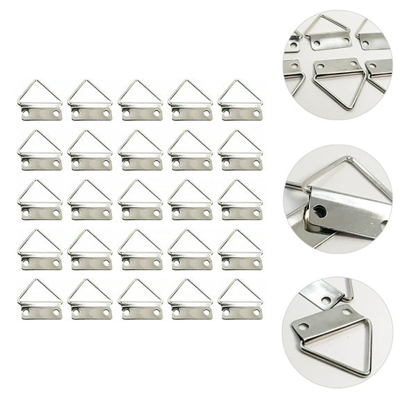 ROSENICE 100Pcs Silver Triangle Hanging Hooks Picture Hook For Wall Decor