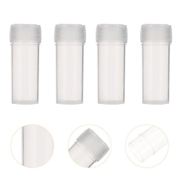ROSENICE 100pcs Transparent Plastic Bottles for Storage 5ML