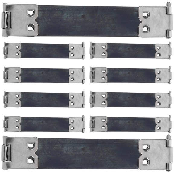 ROSENICE 10PCS Metal Internal Flex Frames 8cm Dark Blue for Handbag DIY Accessories with Spring Clips Hinges