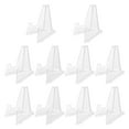 thumbnail image 1 of ROSENICE 10Pack Mini Stand Acrylic Badge Display Stands Triangle Shape for Coins Business Counters Office Organization, 1 of 8