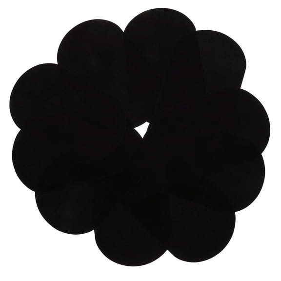 ROSENICE 10Pcs Black Elliptical Clothing Appliques for Elbow and Knee Repair