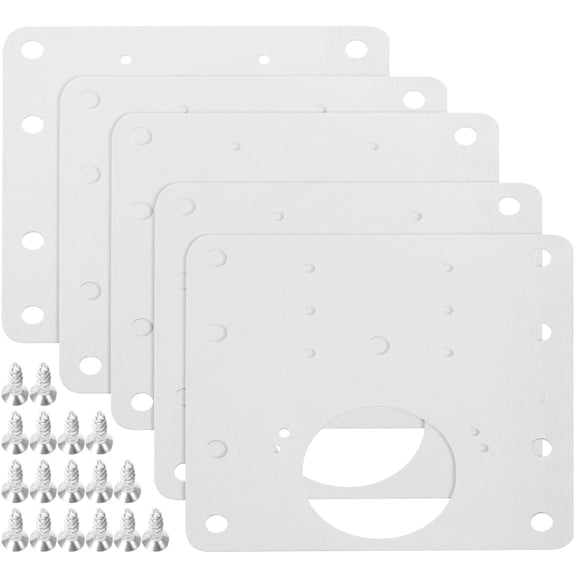 ROSENICE 10Pcs Furniture Fixing Support Services Hinge Repair Bracket for Door and Cupboard DIY Projects
