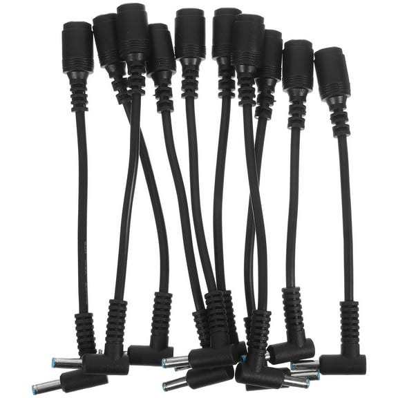 ROSENICE 10Pcs Power Supply Adapter 90-Degree Bend For Camping 5.9x1.4x0.6in