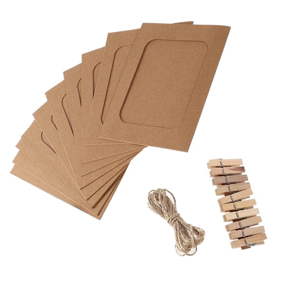 ROSENICE 10Pcs Retro Photo Frame for Home Decor 6 Inches