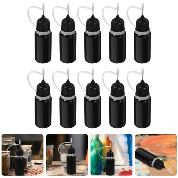 ROSENICE 10Pcs Reusable Squeeze Bottles For Paint Projects And Tie Dye Projects Empty Glue Bottles