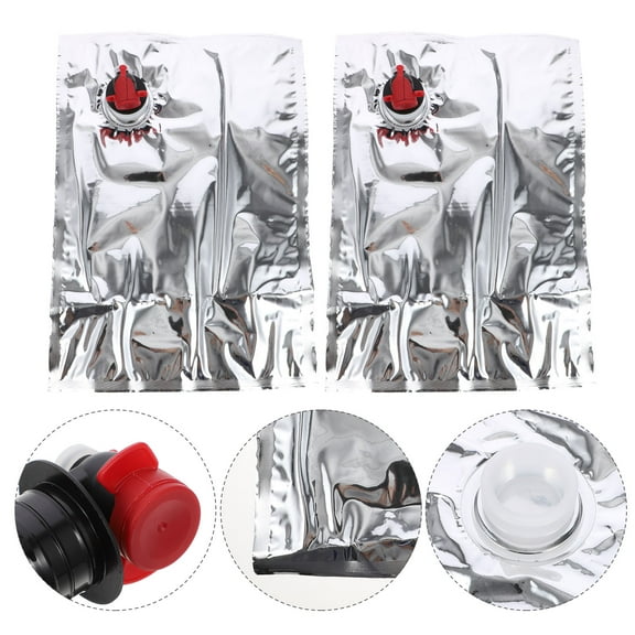ROSENICE Wine Fill Bags Silver 10Pcs Rectangular Liquid Storage