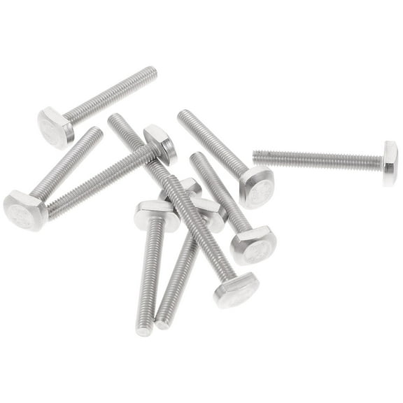 ROSENICE 10Pcs T Track Bolt Silver Stainless Steel for Woodworking Jigs Cabinet Assembling