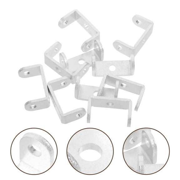 ROSENICE 10Pcs U Bracket for Panel Mounting Bracket Heavy Duty Silver Aluminum Alloy Fasteners