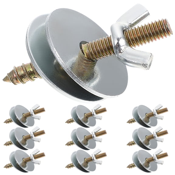 ROSENICE 10Set Bird Cage Nuts and Washers for Cage Assembly Metal Silver 6.00X3.00X3.00cm
