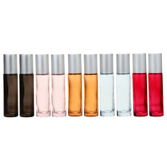 ROSENICE 10pcs 10ML Roll-on Bottle Storage Containers Useful Refillable Bottles