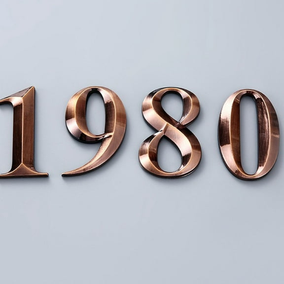 ROSENICE 10pcs Decorative Address Plates ABS Resin Rectangular Number Sign for Hotel Managers