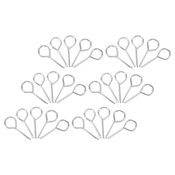 ROSENICE 120Pcs Fire Extinguisher Lock Pin Prevent Dislodging in Iron 2.1X0.8X0.1in