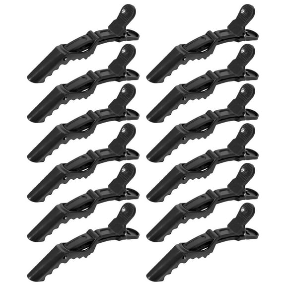 ROSENICE 12pcs Professional Sectioning Clips Salon Alligator Haircut Accessories