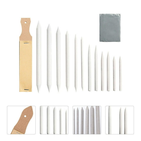 ROSENICE Professional Drawing Supplies Blending Stumps Paper 1 Set 6.2X1.2in