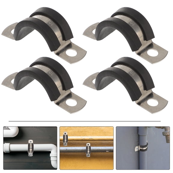 ROSENICE 15Pcs U Shaped Cable Clamp for Cables and Wires with 304 Stainless Steel and 5.5X1.8X1.8CM Size