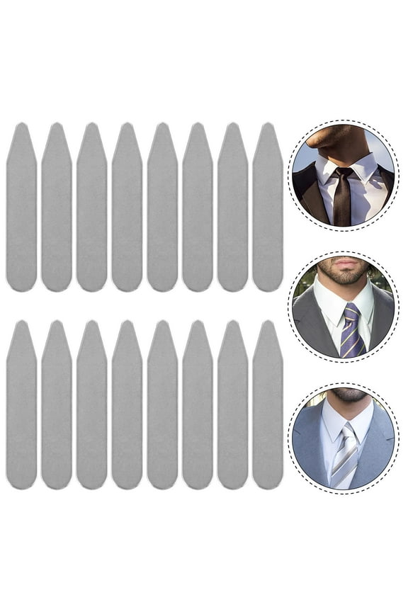 16 Pcs Shirt for Men Suits Collar Extenders for Men Shirts Shirt Neckline Stainless Steel Insert Man
