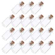 ROSENICE 18Pcs Cork Glass Vials For Art Craft Storage And Display Clear Design Glass